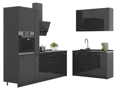 Obrázok produktu pre Kuchyňa Vicco Fame-Line Antracit vysoký lesk/antracitová 220 x 120 cm, AP Antracit, Model 64939