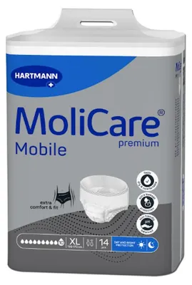 Imagen del producto de Molicare Premium Mobile, 10 unidades, talla XL, 4 paquetes de 14 unidades