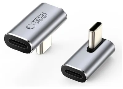 Obrázek produktu pro Úhlový adaptér Tech-Protect Ultraboost Aa03 Usb-C - šedý
