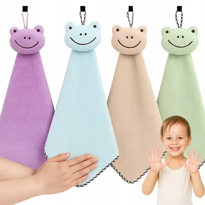Produktbild von 4er Set Kinder Handtücher für Hände und Gesicht – Kindergarten 30x30 cm