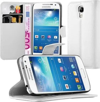 Produktbild von Cadorabo Hülle für Samsung Galaxy S4 MINI Schutz Hülle in Weiß Handyhülle Etui Case Cover Magnetverschluss