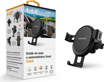Produktbild von Aligator HA18, Handy/Smartphone, Passive Halterung, Auto, Schwarz