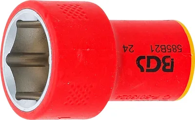 Produktbild von VDE-Steckschlssel-Einsatz Sechskant | Antrieb Innenvierkant 10 mm (3/8") | SW 21 mm