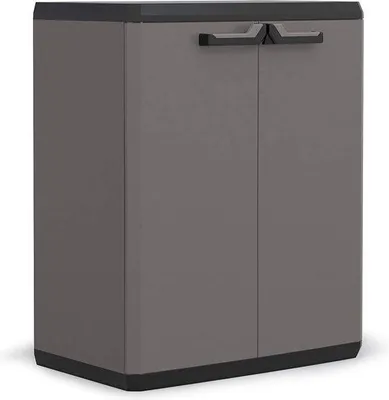 Immagine prodotto di Armadio alto in plastica color antracite/nero, 68 x 39 x 83 cm, con spazio aggiuntivo