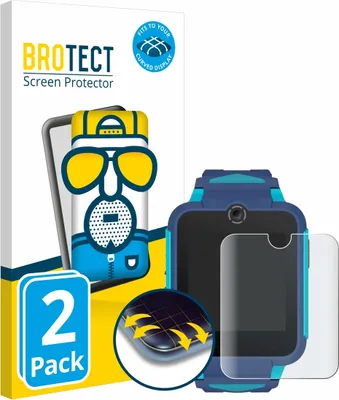 Produktbild von 2x BROTECT Fullscreen Schutzfolie für TCL Movetime Family Watch 2 Displayschutz Folie Fullcover Matt Entspiegelungsfolie