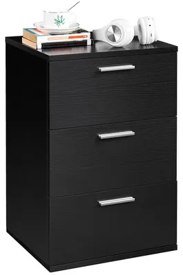 Produktbild von Yaheetech Nachttisch Nachtschrank mit 3 Schubladen Moderne Nachtkommode Beistell
