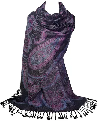 Obrázok produktu pre Pashmina šál s kvetinovým vzorom a strapcami