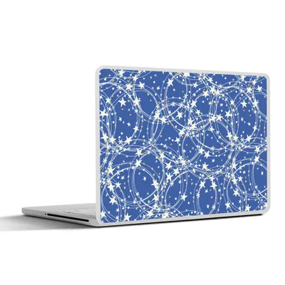 Produktbild von MuchoWow® Laptop Aufkleber Sticker Cover Schlittschuhe - Sterne - Winter - Weihnachten - Muster 30x22 cm - Laptop-Sticker