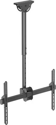 A black ceiling mount for a TV or monitor, shown against a white background.