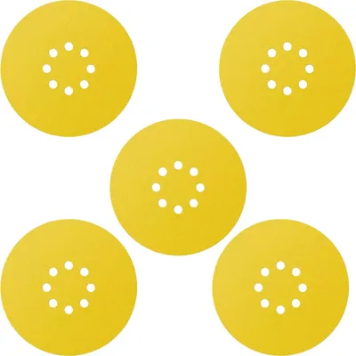 Produktbild von Schleifscheiben 225 mm, Körnung 80, 5 Stück mit Löchern, 8 Loch - Haftscheiben