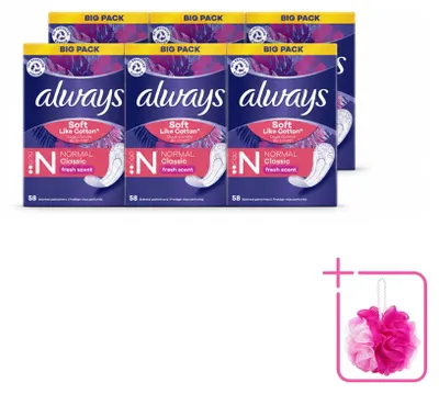 Zdjęcie produktu dla 6 sztuk wkładek Always Discreet Fresh, normal, opakowanie ekonomiczne
