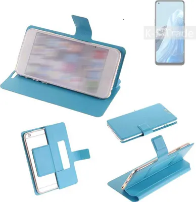 Produktbild von K-S-Trade Schutzhülle Handyhülle kompatibel mit Oppo Reno8 Lite 5G Flip cover Handy case Smartphone Klapphülle blau