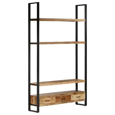 Image de Bibliothèque 118x30x200 cm en bois massif de manguier