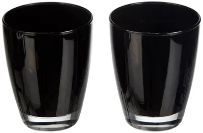 2 Wassergläser aus Glas, 30 cl, Schwarz, spülmaschinengeeignet