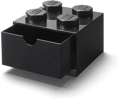 Obrázek produktu pro LEGO kostka s přihrádkou, černá, čtveřice
