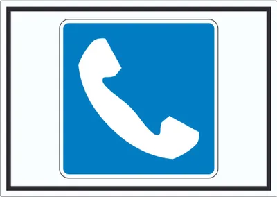 Produktbild von Fernsprechstelle Telefon Symbol Aufkleber A0 (841x1189mm)