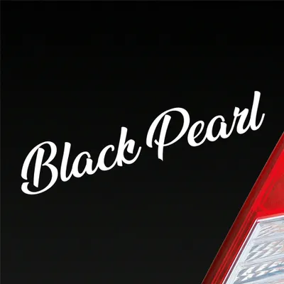Produktbild von Auto Aufkleber Black Pearl Zubehör passend für Karibik Piraten 19x4 cm Weiss Matt Sticker Heckscheibenaufkleber