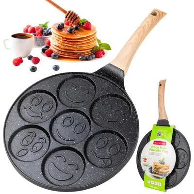 Produktbild von KAMILLE Pfanne INEZ Pfannkuchenpfanne 26 cm Antihaft-Pfanne Crepsespfannen Smileys