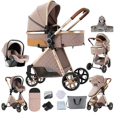Obrázek produktu pro Kočárek, skládací konstrukce, tlumiče nárazů, XV9-KHAKI