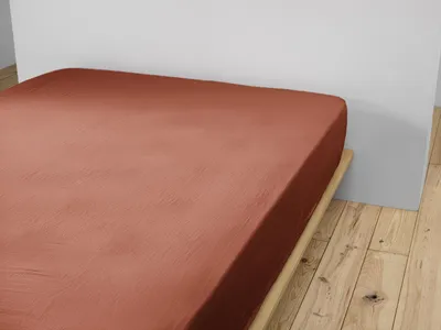 Produktbild von Spannbettlaken 200 x 200 cm GAÏA Terrakotta