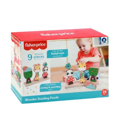 Immagine prodotto di Fisher Price 3D Houten Stapelpuzzel 9 Stukjes