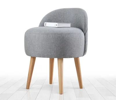 Obrázek produktu pro Hanah Home, Corvile- FLF1150, šedá, klasický sedací vak, 50 % bavlna / 50 % len