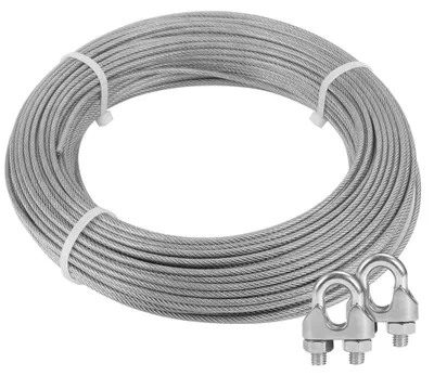 Imagen del producto de Tendedero de acero inoxidable de 100 metros con cubierta de PVC para uso exterior