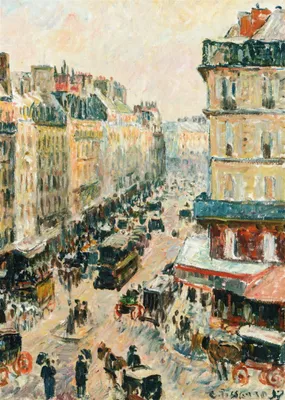 Produktbild von Kunstkarte Camille Pissarro "Rue Saint-Lazare"