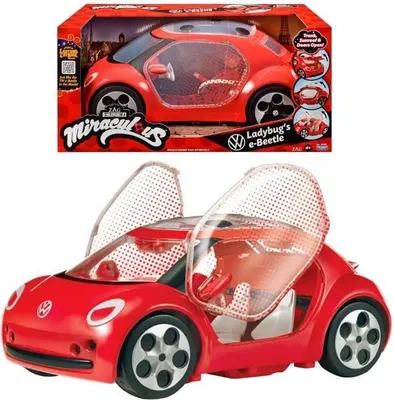 Produktbild von Miraculous Ladybug Volkswagen e-Beetle Cabrio Spielzeugauto, Bandai, Rot, Ab 4 Jahren