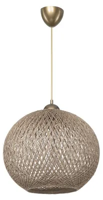 Immagine prodotto di Lampada a sospensione con paralume in corda intrecciato beige Yumak MDL4746