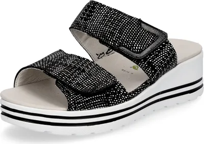 Produktbild von Waldläufer Damen Pantolette Michelle schwarz weiß 6,5