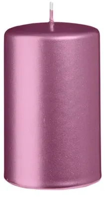 Produktbild von Stumpenkerzen Metallic Matt Orchidee 100 x Ø 60 mm, 12 Stück