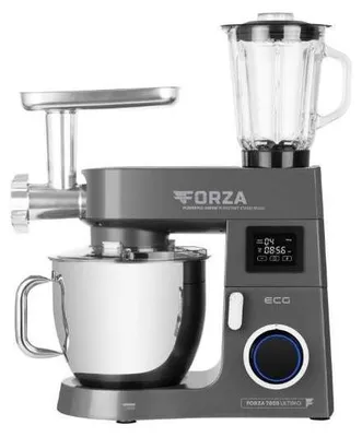 Produktbild von ECG FORZA 7800, 8 l, Schwarz, Edelstahl, Schlagen, Mischung, Kotelett, Schneiden, Schleifen, Kneten, Mixen, Rührer, 1,15 m, LED, Edelstahl