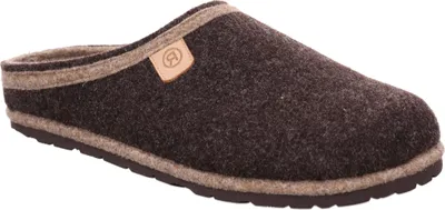Produktbild von Rohde Herren Pantoffel Filz Hausschuh Wechselfußbett Weite G H.Meran 6910, Größe:46 EU, Farbe:Braun