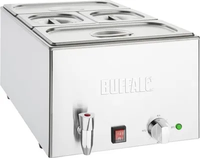 Obrázek produktu pro Buffalo bain-marie s vypouštěcím kohoutkem a miskami