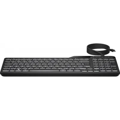 Zdjęcie produktu dla HP Przewodowa klawiatura do wielu urządzeń 405 z podświetleniem, Pełnowymiarowy (100%), Przewodowa, USB, Membranowa, Czarny