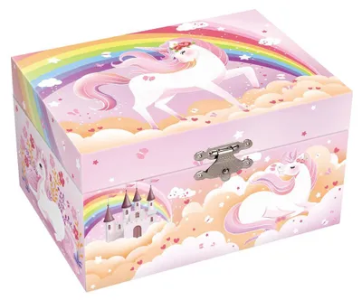 Produktbild von Harlekijn Schmuckkästchen Musikdose Einhorn Regenbogen Twinkle Twinkle