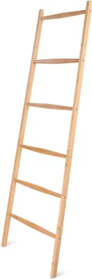 Productafbeelding van Navaris Multifunctional Bamboo Towels Ladder - 6 Steps for Towels, Clothing, Bedding - For Bedroom, Bathroom - Towel Stand