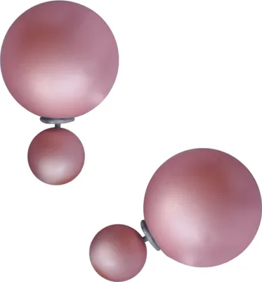 Produktbild von Modeschmuck Doppelperlen Ohrstecker in pink