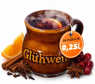 Produktbild von KADAX Tonbecher, Spülmaschinengeeignete Trinkbecher, Becher, Glühweinbecher 250ml, 1 Stück