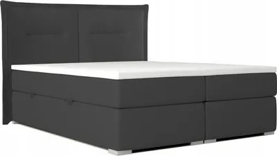 Produktbild von Boxspringbett TINO für das Schlafzimmer, 140x200 (Schwarz - Kronos 07)