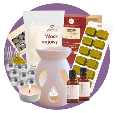 Produktbild von Gift Home DIY-Set Kerzen, Duftwachs und Komink, Orange