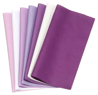 Productafbeelding van 7 Stuks Katoenen Stofbundel 10 x 10 cm Kleur: Lila
