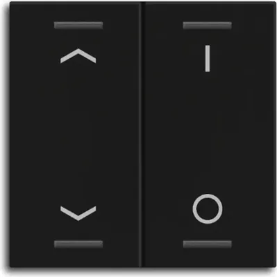 Produktbild von MDT Wippe für KNX Taster Light 55 2-fach, Schwarz matt, Jalousie_Schalten, 1 Stk.