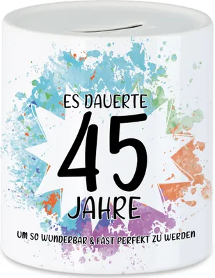 Produktbild von Es Dauerte 45 Jahre Um So Wunderbar Zu Werden Spardose  Geburtstagsgeschenk 45 Jahre Alt Humor
