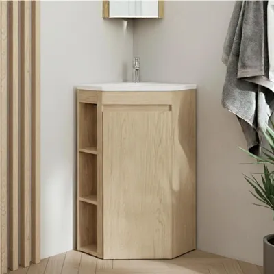 Immagine prodotto di Mobile lavabo angolare su gambe con lavabo e rubinetto SORRENTO