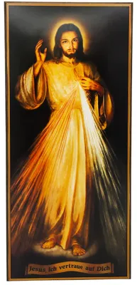 Image de Omgoods - Décoration murale "Lunexus Goede Jezus" - Tableau en bois, 34,5 x 15,5 cm