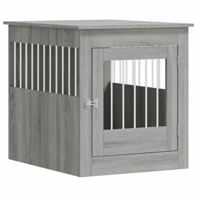 Produktbild von Hundekäfig im Möbelstil Grau Sonoma 64,5x80x71 cm Holzwerkstoff