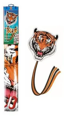 Produktbild von Flugdrache Tiger, Einleiner, 70 × 74 cm, Polyestersegel