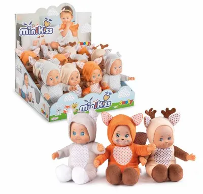 Image de Smoby Minikiss Animals Mini-poupée câline, présentoir